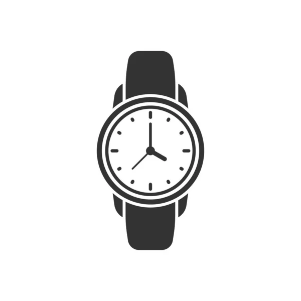 Muñeca icono del reloj en estilo plano. Reloj de mano vector ilustración o — Vector de stock
