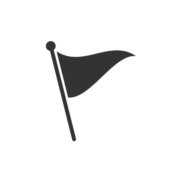 Значок флага в плоском стиле. Векторная иллюстрация на белой изоляции — стоковый вектор