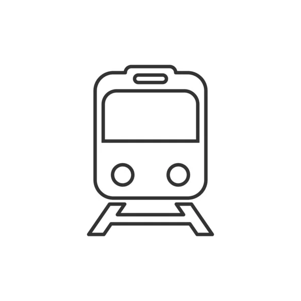 Icono del metro en estilo plano. Tren metro vector ilustración en wh — Vector de stock