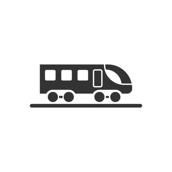 Icono del metro en estilo plano. Tren metro vector ilustración en wh — Vector de stock