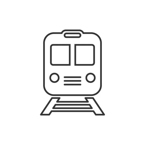 Metro icon in flat style. Train subway vector illustration on wh — Stock Vector