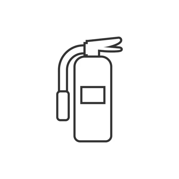 Icono del extintor en estilo plano. Protección contra incendios vector illustra — Archivo Imágenes Vectoriales