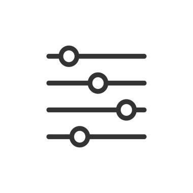 Düz stil olarak denetim hacmi simgesi. Ses ayarı işaret vektörü i