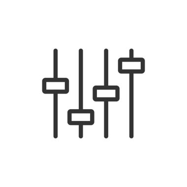 Düz stil olarak denetim hacmi simgesi. Ses ayarı işaret vektörü i