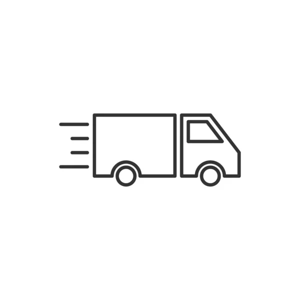 Ikona nákladního auta v plochém stylu. Automaticky doručit vektorovou ilustraci na w — Stockový vektor