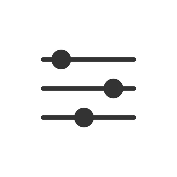 Lautstärke-Symbol im flachen Stil steuern. Audioanpassung Zeichenvektor i — Stockvektor