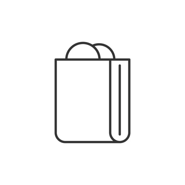 Icône de sac à provisions dans un style plat. Illustration vectorielle de signe de sac à main — Image vectorielle