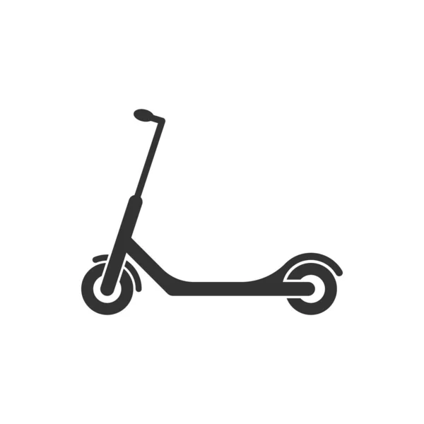 フラットスタイルで電動スクーターのアイコン。自転車ベクトルイラストon — ストックベクタ