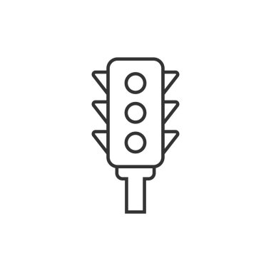 Semfora simgesi düz stil. Trafik ışığı vektör illüstrasyonu 
