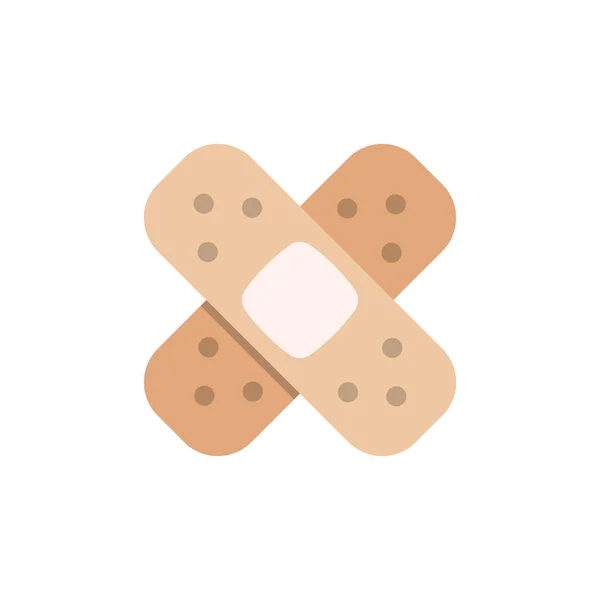 Bandage icoon in platte stijl. Pleistervector illustratie op wit — Stockvector