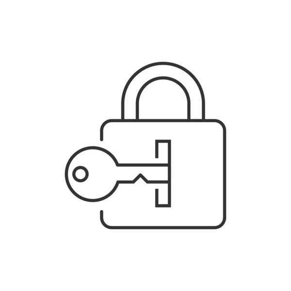 Locker icon in flat style. Padlock password vector illustration — Stock Vector