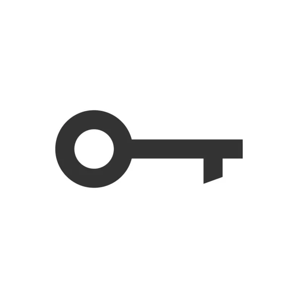 Sleutel icoon in platte stijl. Wachtwoord vector illustratie op wit is — Stockvector