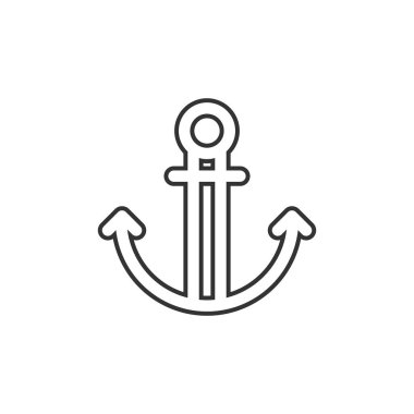 Tekne sunucusu simgesi düz stil. Taşıyıcı kancası vektör çizimi 