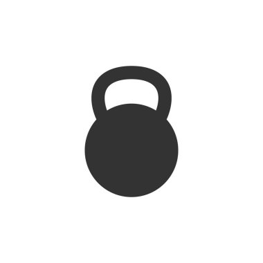 Kettlebell ikonu düz stil. Halter spor ekipman vektörü il