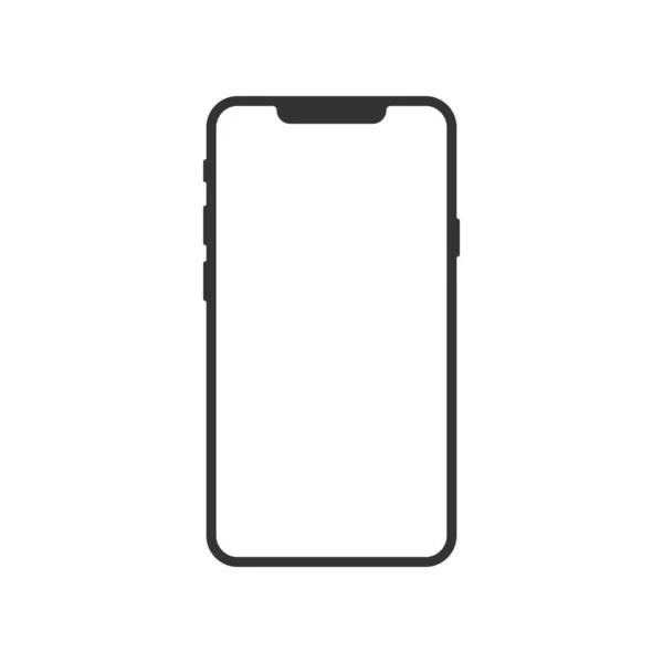 Smartphone blank screen icon in flat style. Mobile phone vector — Stock Vector