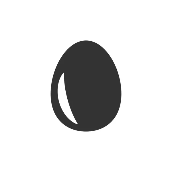 Düz yumurta ikonu. Beyaz i üzerinde kahvaltı vektörü illüstrasyonu — Stok Vektör
