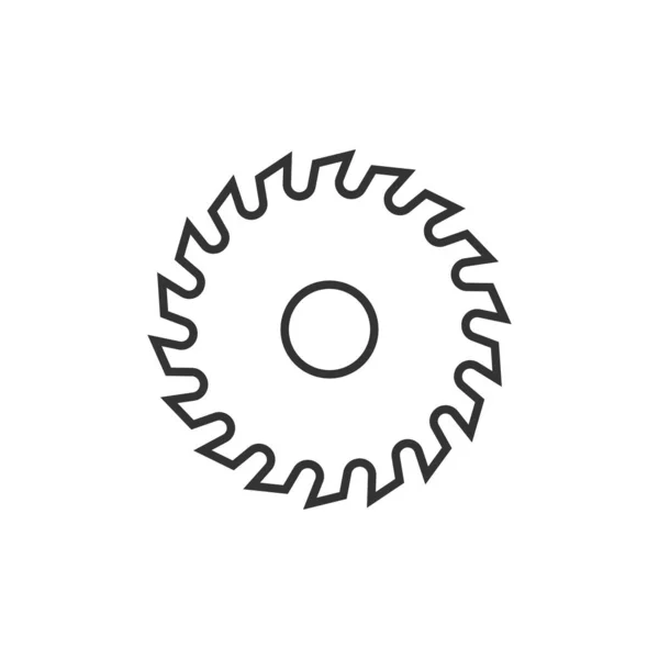 Sägeblatt-Ikone im flachen Stil. kreisförmige Maschinenvektorillustrationen — Stockvektor
