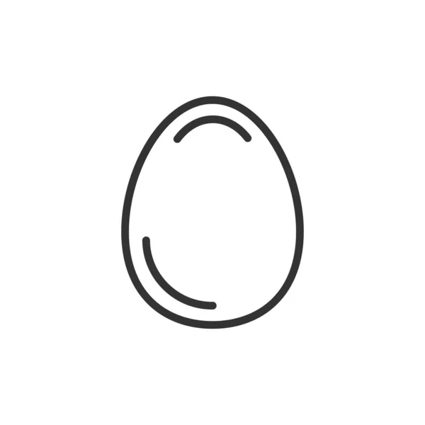 Egg icon in flat style. Breakfast vector illustration on white i — Stock Vector