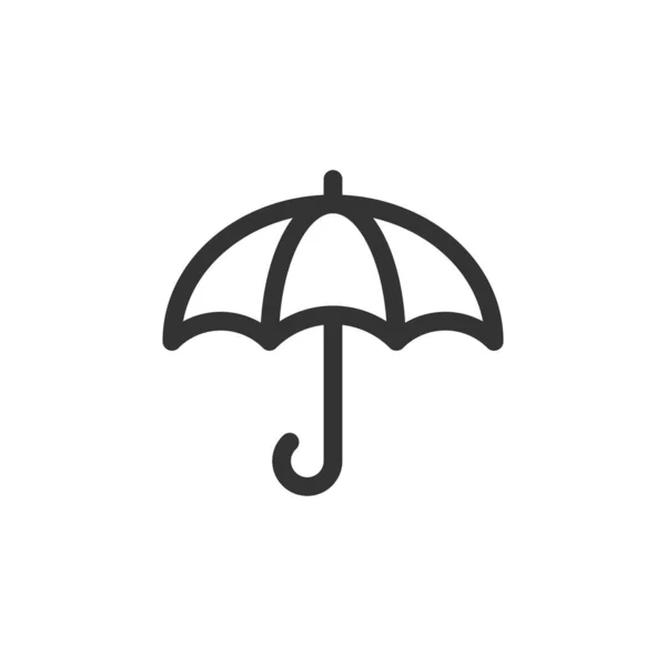 Ícone de guarda-chuva em estilo plano. Parasol ilustração vetorial no whit — Vetor de Stock