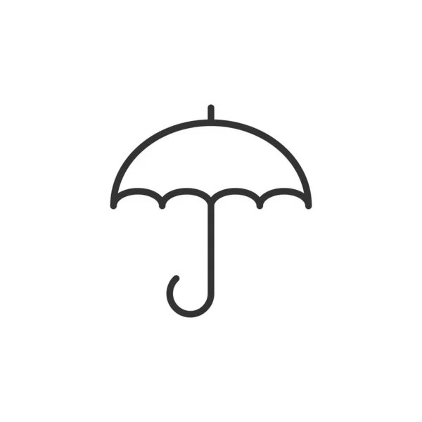 Ícone de guarda-chuva em estilo plano. Parasol ilustração vetorial no whit — Vetor de Stock