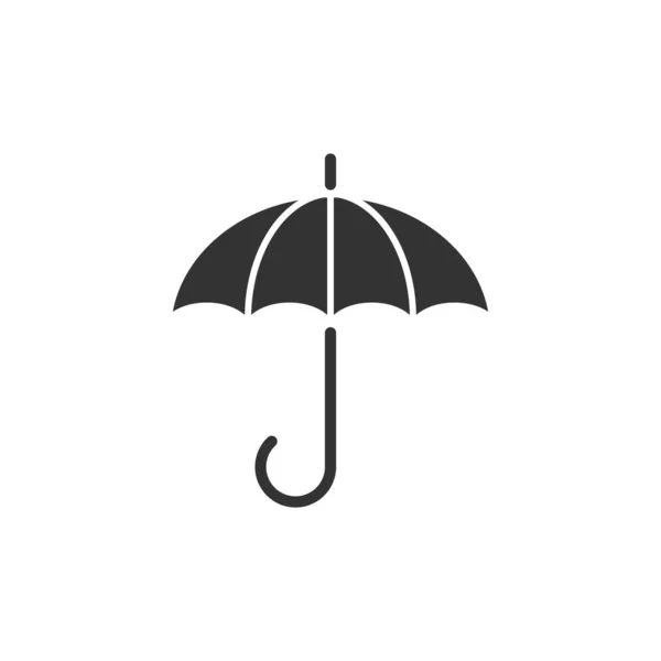 Paraplu icoon in platte stijl. Parasol vector illustratie op whit — Stockvector