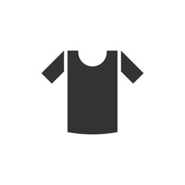 Tişört ikonu düz stil. Günlük kıyafet vektör illüstrasyonu