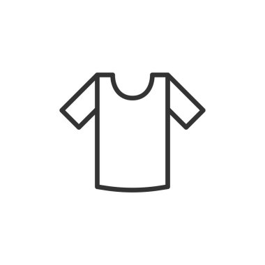 Tişört ikonu düz stil. Günlük kıyafet vektör illüstrasyonu