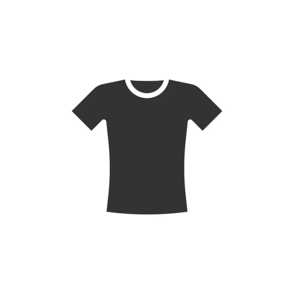Значок футболки в плоском стиле. Векторная иллюстрация повседневной одежды на — стоковый вектор