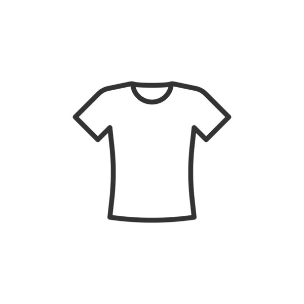 Ícone de camiseta em estilo plano. Roupas casuais vetor ilustração em —  Vetores de Stock