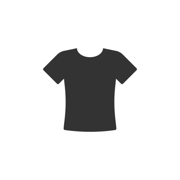 フラットスタイルのTシャツアイコン。カジュアル服ベクトルイラストon — ストックベクタ