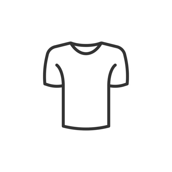 Tshirt icon in flat style. Casual clothes vector illustration on — Stock Vector
