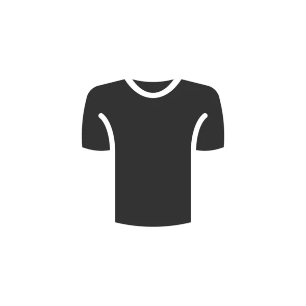 Tshirt icon in flat style. Casual clothes vector illustration on — Stock Vector