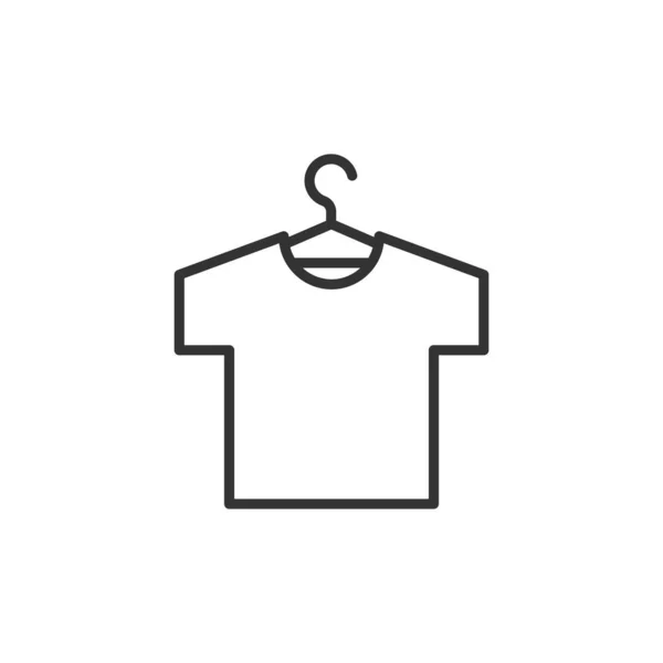 Icona della maglietta in stile piatto. Casual vestiti vettoriale illustrazione su — Vettoriale Stock