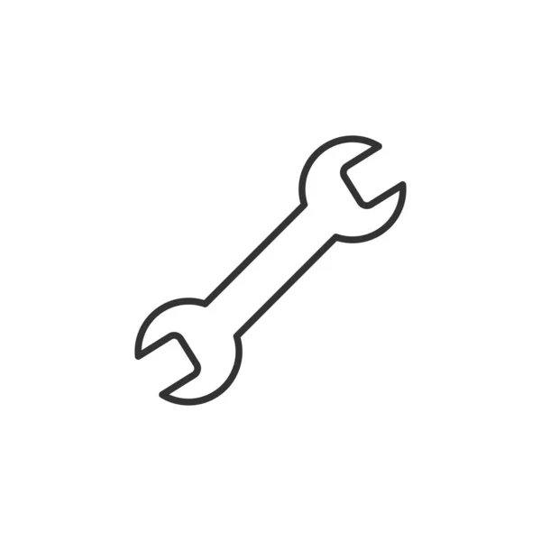 Ikona klucza w płaskim stylu. Klawiatura klucz wektor ilustracja na wh — Wektor stockowy