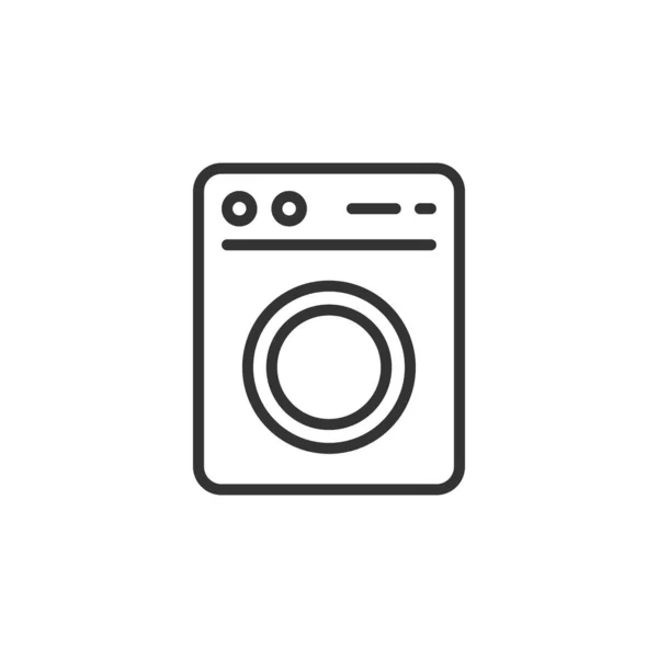 Washing machine icon in flat style. Washer vector illustration o — Stock Vector