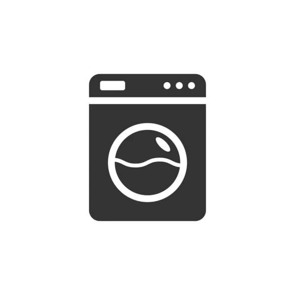 Ikon mesin cuci dalam gaya datar. Ilustrasi vektor mesin cuci o - Stok Vektor