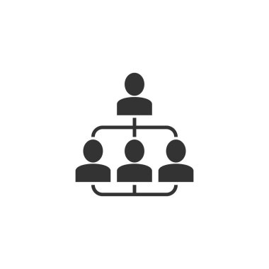 Şirket kuruluş şeması iş adamları ile vektör simgesi