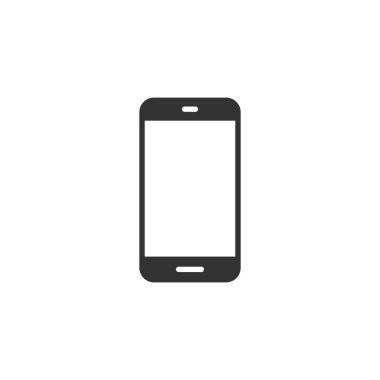 Düz stil ile akıllı telefon boş ekran simgesi. Cep telefonu vektörü 