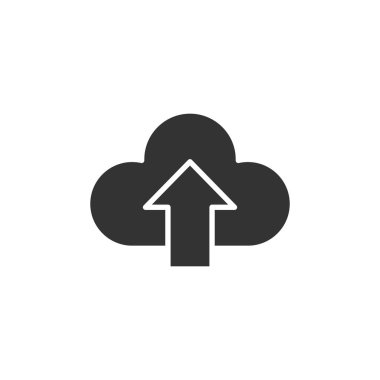 Düz biçimli dijital servis simgesi. Ağ bulut çizimi