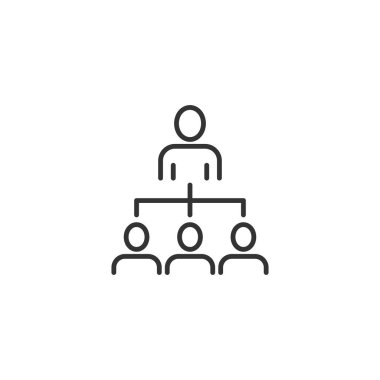 Şirket kuruluş şeması iş adamları ile vektör simgesi