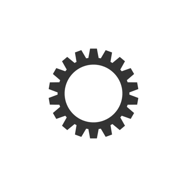 Gear vector icon in flat style. Cog wheel illustration on white — Stock Vector