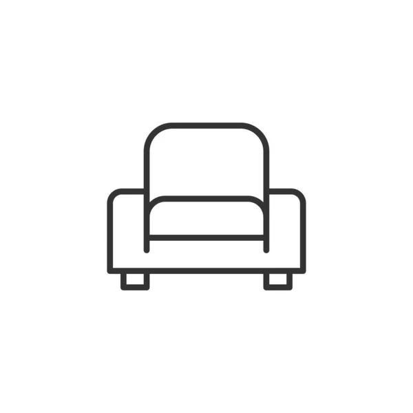 Silla de cine icono en estilo plano. Sillón vector ilustración en — Vector de stock