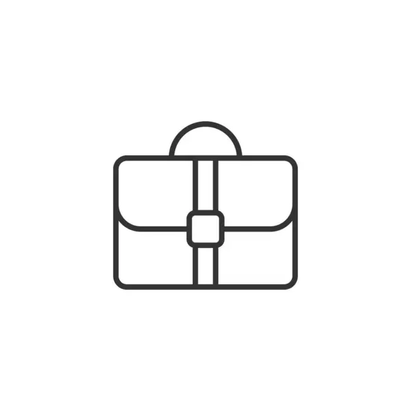 Icona valigetta in stile piatto. Businessman borsa vettore illustratio — Vettoriale Stock