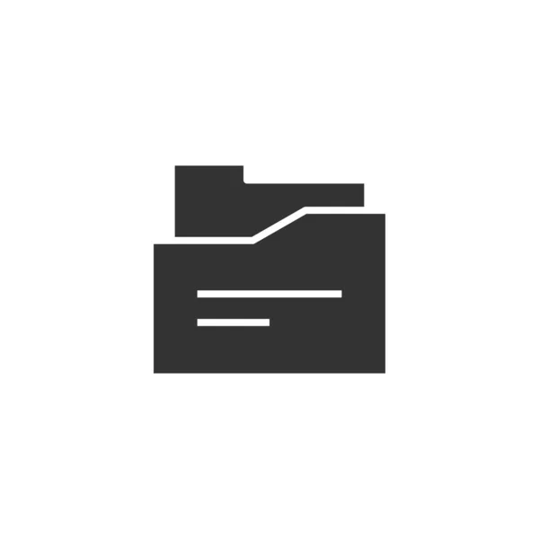 Icono de carpeta de archivos en estilo plano. Documentos archivo vector illustr — Vector de stock