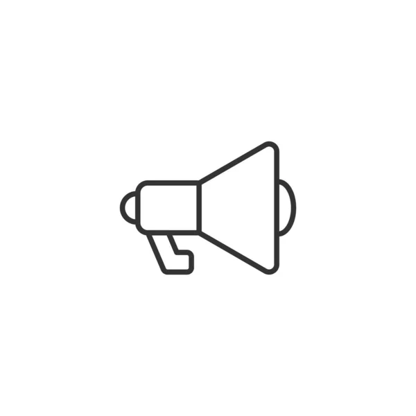 Icono del altavoz del megáfono en estilo plano. Toro signo vector illus — Vector de stock