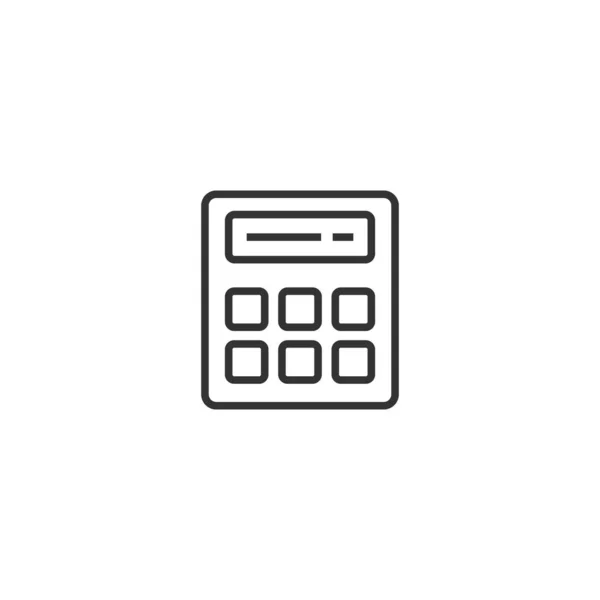 Ícone de calculadora em estilo plano. Calcule a ilustração vetorial em — Vetor de Stock