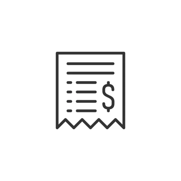 Money check icon in flat style. Checkbook vector illustration on — 스톡 벡터