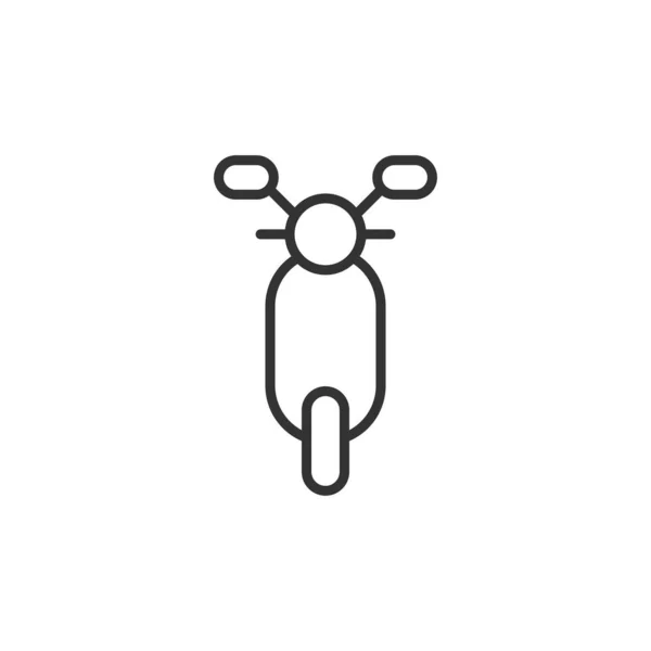 Motorbike icon in flat style. Scooter vector illustration on whi — 스톡 벡터
