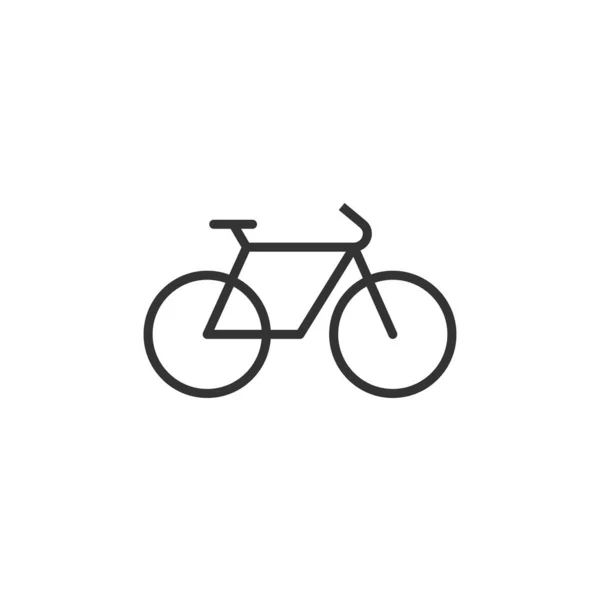 Ikona rowerowa w płaskim stylu. Ilustracja wektor rowerowy na białym jest — Wektor stockowy