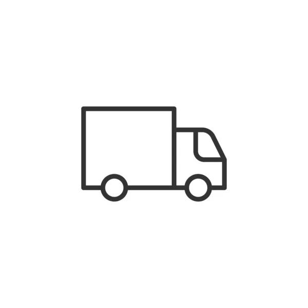 Lieferwagen-Ikone im flachen Stil. Vektor-Illustration auf wh — Stockvektor